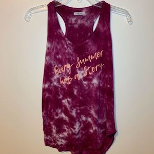 EUC Maurices Tie Dye Fucshia Racerback Tank‎ Top